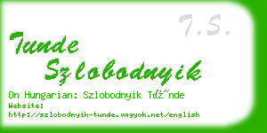 tunde szlobodnyik business card